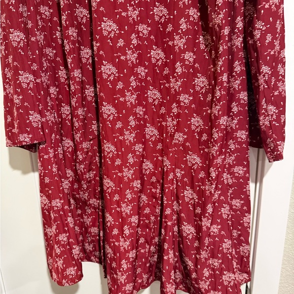 🥨Women's Bell Long Sleeve Godet Mini A-Line Dress - Picture 2 of 6